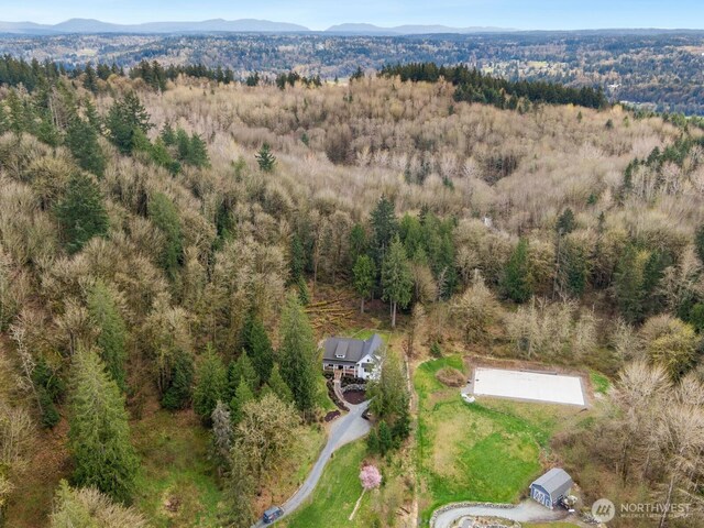 15403 127th Ave SE, Snohomish, WA 98290 - drone / aerial view of a forest and mountains