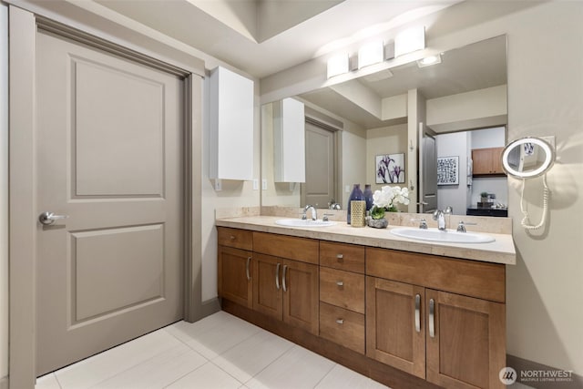 1840 25th Ave NE Unit 308, Issaquah, WA 98029 - full bath featuring double vanity and tile patterned floors