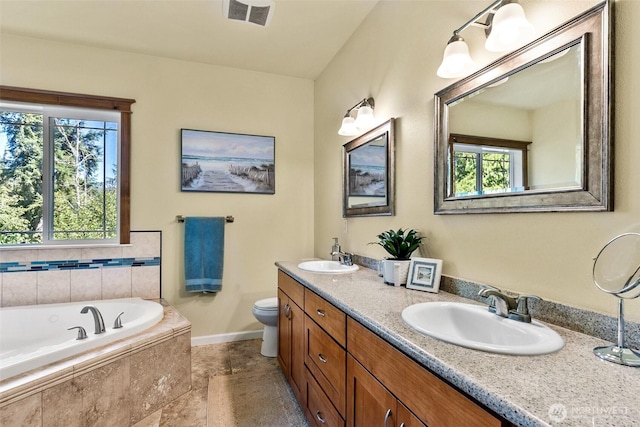 30830 NE 165th St, Duvall, WA 98019 - full bath featuring baseboards, healthy amount of natural light, double vanity, and a garden tub