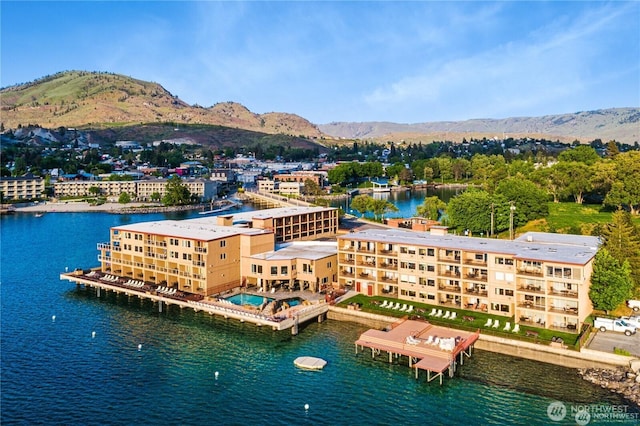 322 W W Woodin Ave Unit 523, Chelan, WA 98816 - bird's eye view of a water and mountain view