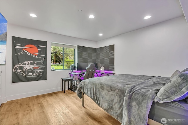 29108 218th Pl SE, Black Diamond, WA 98010 - bedroom with wood finished floors, recessed lighting, and baseboards