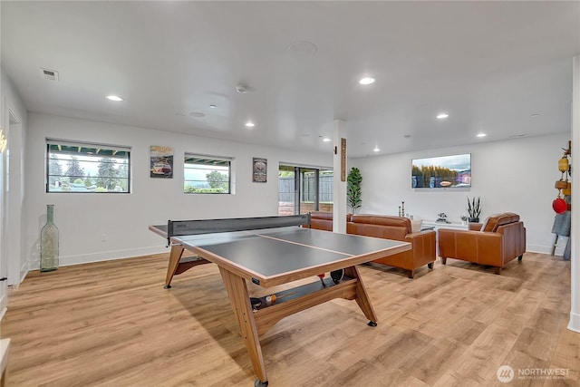29108 218th Pl SE, Black Diamond, WA 98010 - recreation room with light wood finished floors, recessed lighting, plenty of natural light, and baseboards