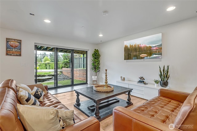 29108 218th Pl SE, Black Diamond, WA 98010 - living room featuring light wood finished floors and recessed lighting