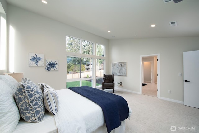 18809 94th Ave W, Edmonds, WA 98020 - bedroom featuring light colored carpet, recessed lighting, and baseboards