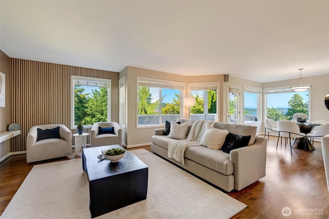12045 Lakeside Pl NE, Seattle, WA 98125 - living area featuring wood finished floors and healthy amount of natural light