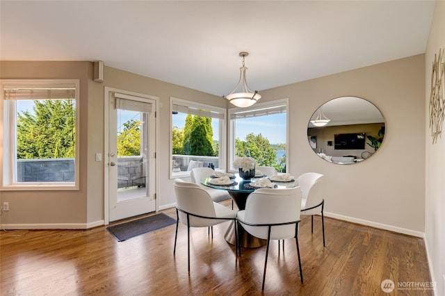 12045 Lakeside Pl NE, Seattle, WA 98125 - dining room with baseboards and wood finished floors