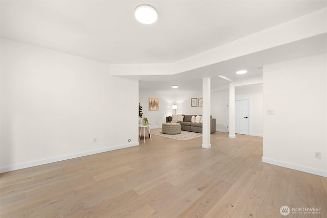 4964 Lewis Ave, Bellingham, WA 98229 - living room with light wood-style flooring, baseboards, and recessed lighting