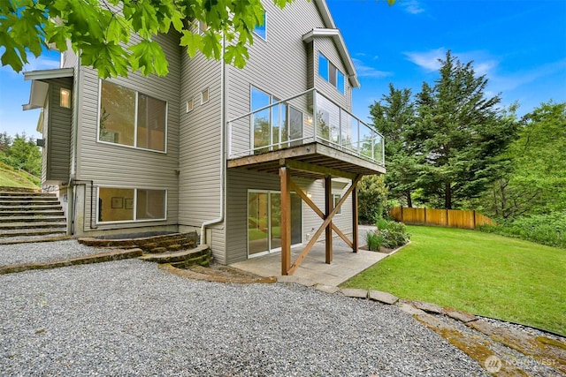 4964 Lewis Ave, Bellingham, WA 98229 - rear view of house with a patio and a wooden deck