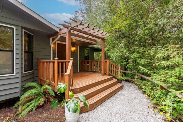 42520 State Route 2, Gold Bar, WA 98251 - wooden terrace featuring a pergola