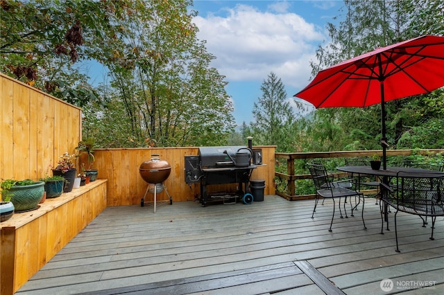 42520 State Route 2, Gold Bar, WA 98251 - wooden terrace featuring outdoor dining space and grilling area