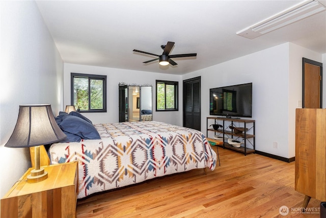 42520 State Route 2, Gold Bar, WA 98251 - bedroom featuring light wood finished floors and ceiling fan