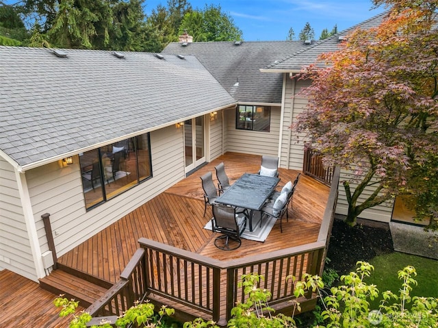 27706 NE 143rd St, Duvall, WA 98019 - wooden terrace featuring outdoor dining area