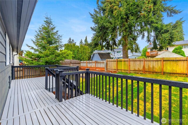 1831 201st Pl SW, Lynnwood, WA 98036 - wooden deck with a fenced backyard