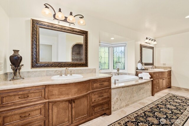 24635 8th Ave S, Des Moines, WA 98198 - full bath with two vanities and a garden tub