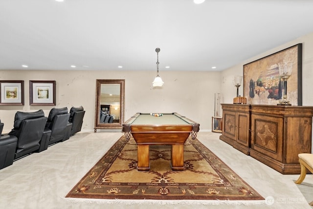 24635 8th Ave S, Des Moines, WA 98198 - recreation room with carpet floors, recessed lighting, and billiards