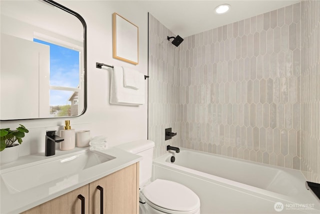 1521 N 39th St, Seattle, WA 98103 - full bath with toilet, vanity, and bathing tub / shower combination