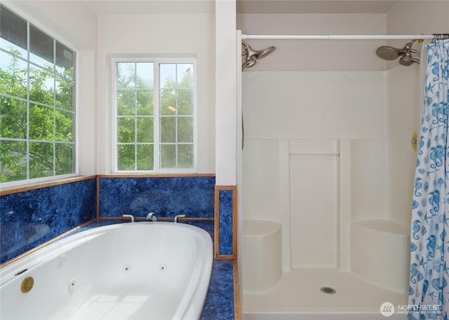 1138 W 17th, Port Angeles, WA 98363 - full bath with a stall shower and a tub with jets