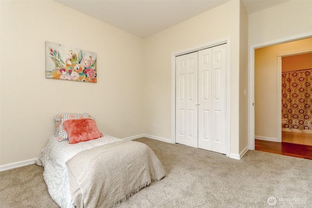 161 Malinka Ln, Chehalis, WA 98532 - bedroom with carpet, a closet, and baseboards