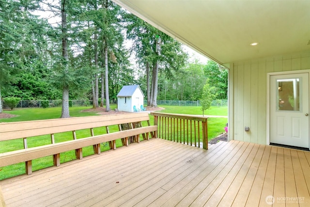 161 Malinka Ln, Chehalis, WA 98532 - deck with a storage unit, an outdoor structure, and view of scattered trees