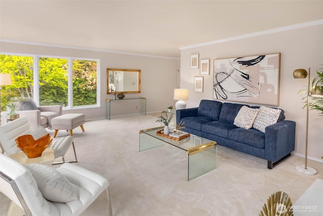 7915 SE 34th St, Mercer Island, WA 98040 - living area with crown molding, baseboards, and carpet floors