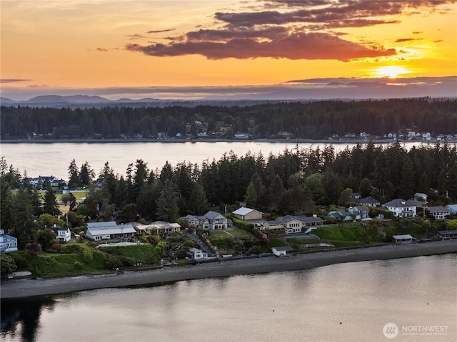 7342 Huckleberry Rd NW, Olympia, WA 98502 - aerial view of a heavily wooded area and a large body of water
