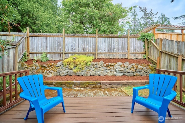 9514 Sand Point Way NE, Seattle, WA 98115 - wooden deck featuring a fenced backyard