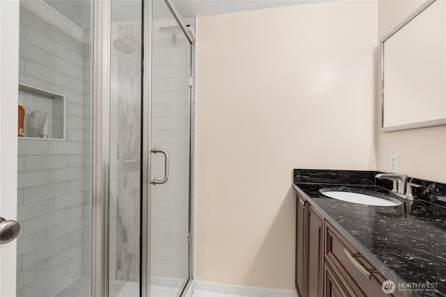 229 S 171st St, Burien, WA 98148 - bathroom featuring a stall shower and vanity