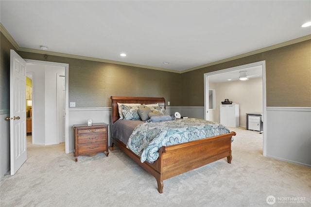 2601 59th St SW, Everett, WA 98203 - carpeted bedroom with crown molding, recessed lighting, and baseboards