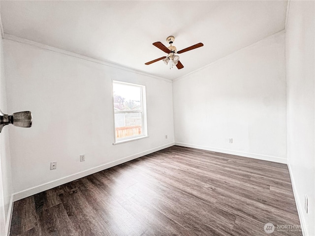 700 N Reed St Unit 72, Sedro Woolley, WA 98284 - spare room with wood finished floors, a ceiling fan, crown molding, and baseboards