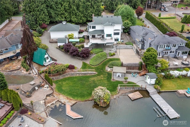 4217 Lakeridge Dr E, Lake Tapps, WA 98391 - aerial perspective of suburban area with a nearby body of water