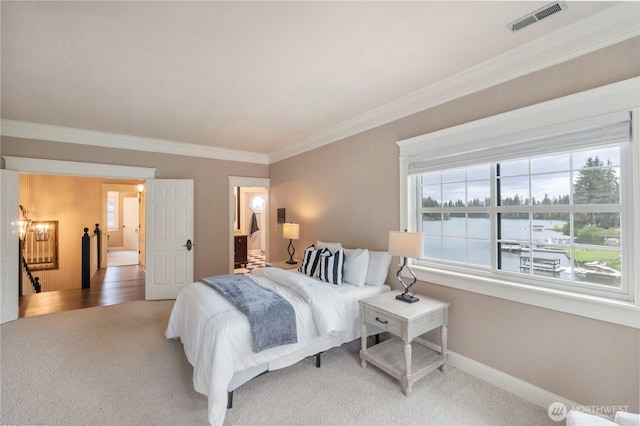 4217 Lakeridge Dr E, Lake Tapps, WA 98391 - carpeted bedroom featuring ornamental molding and baseboards