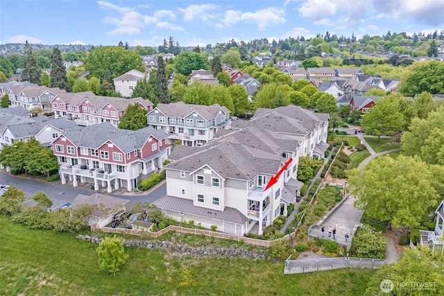 aerial view of residential area