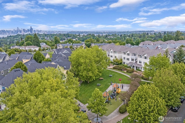 aerial view of residential area