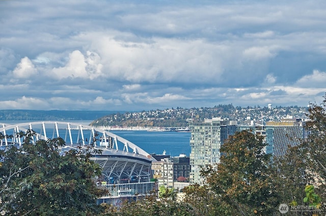 1604 11th Ave S Unit 402, Seattle, WA 98134 - water view featuring a notable bridge and nearby urban area