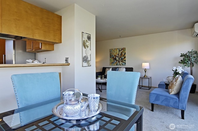 1604 11th Ave S Unit 402, Seattle, WA 98134 - dining room with carpet flooring and a wall unit AC