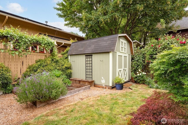 view of shed