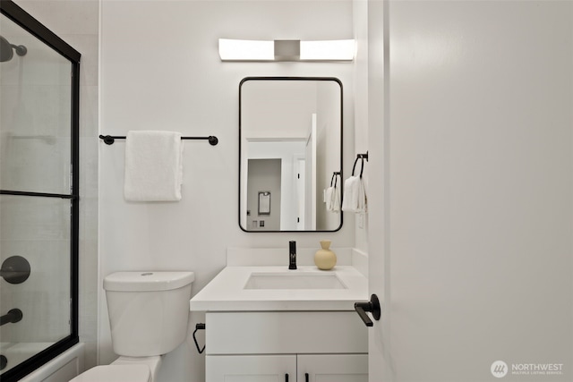 1050C S Donovan St, Seattle, WA 98108 - full bath with vanity, toilet, and combined bath / shower with glass door