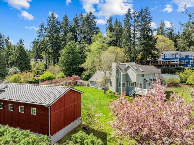8484 NE County Park Rd, Bainbridge Island, WA 98110 - view of green lawn featuring an outdoor structure