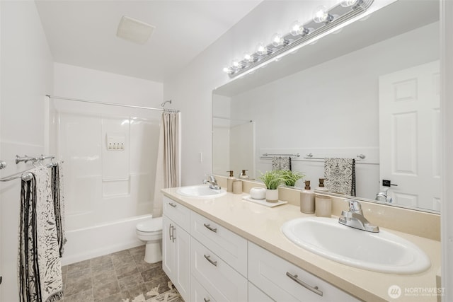 20347 86th Pl NE, Bothell, WA 98011 - full bathroom with toilet, shower / bath combo, and double vanity