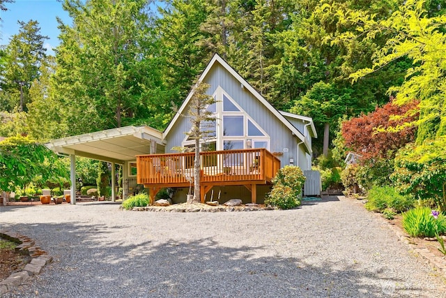 495 Colville Ln, Conner, WA 98257 - chalet / cabin with a wooden deck