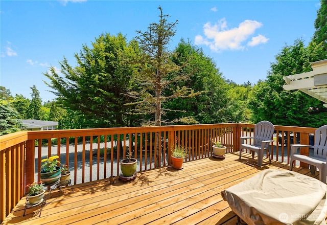 495 Colville Ln, Conner, WA 98257 - view of wooden terrace