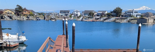 4020 Mayne Ln, Ferndale, WA 98248 - water view featuring a dock and nearby suburban area