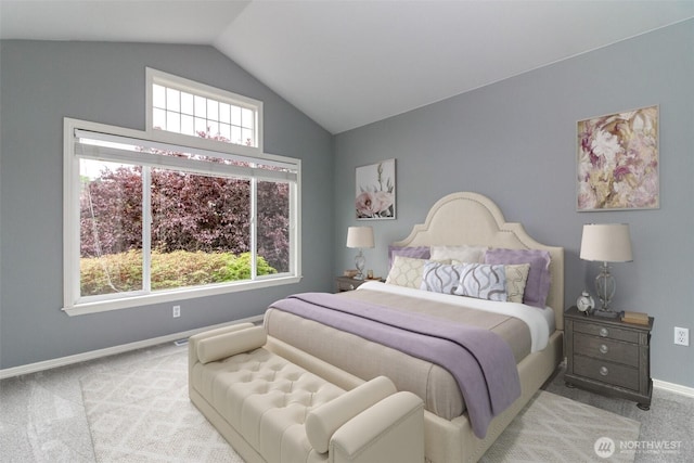 3612 Spyglass Dr NE, Tacoma, WA 98422 - carpeted bedroom with vaulted ceiling and baseboards