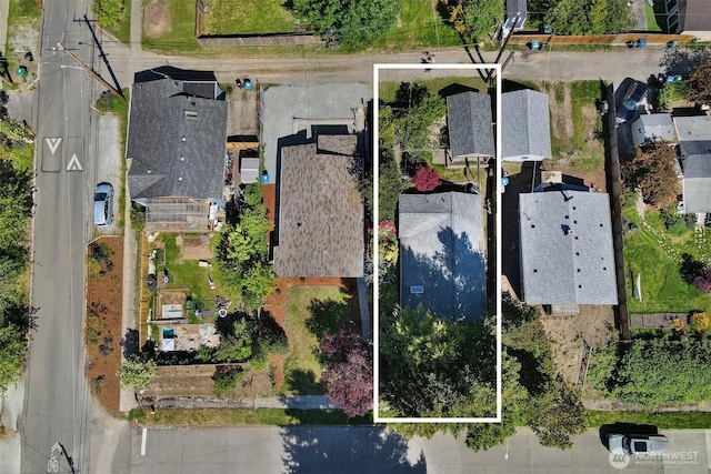 7508 13th Ave SW, Seattle, WA 98106 - aerial perspective of suburban area featuring property parcel outlined