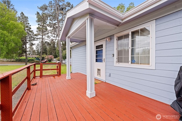 2019 Joe Johns Rd, Ocean Park, WA 98640 - wooden deck featuring a yard