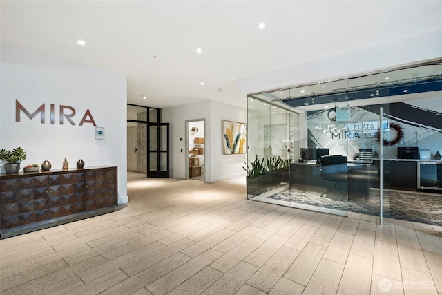reception area featuring recessed lighting