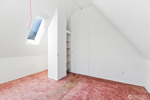 44119 Fir Rd, Gold Bar, WA 98251 - additional living space featuring carpet floors, lofted ceiling, and a skylight