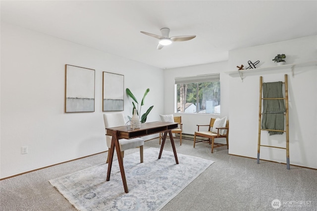 260 Newport Way NW Unit C24, Issaquah, WA 98027 - carpeted office space featuring a ceiling fan and baseboards