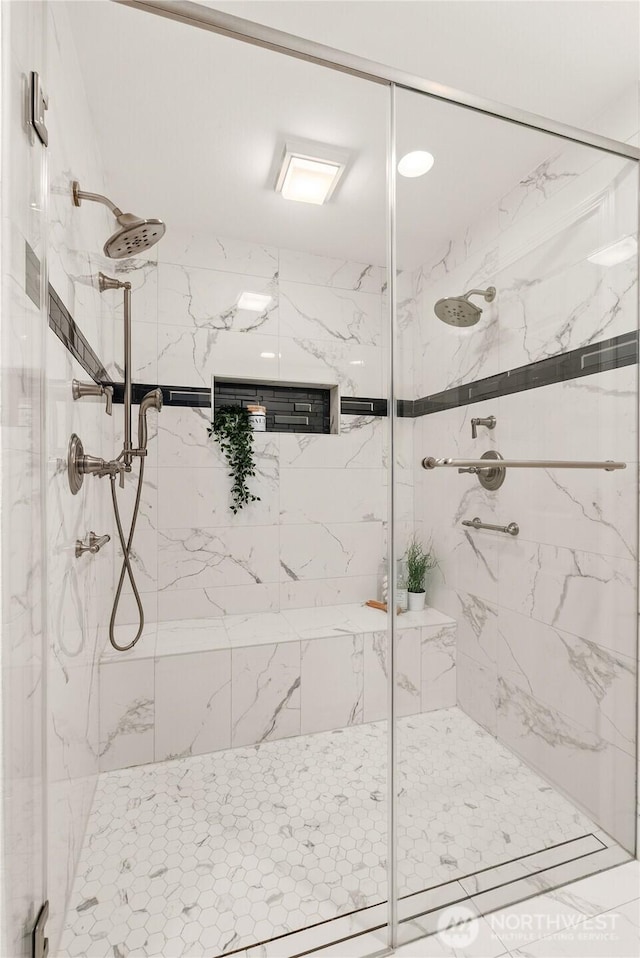464 7th Ave, Fox Island, WA 98333 - bathroom with a marble finish shower