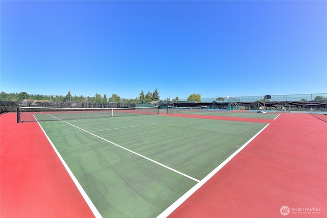 8039 Niska Rd, Blaine, WA 98230 - view of tennis court featuring fence and community basketball court
